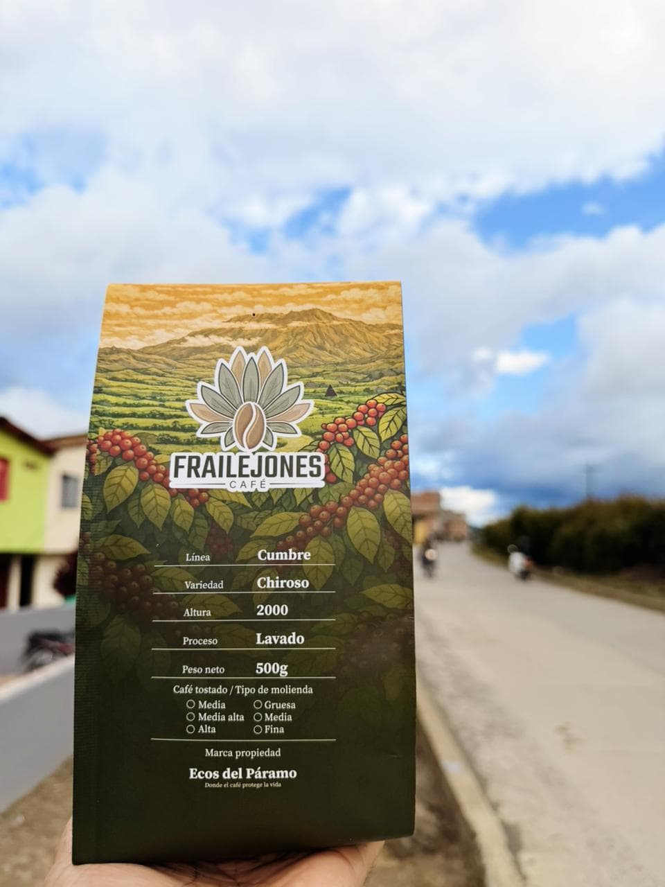 Frailejones Café Cumbre coffee bag